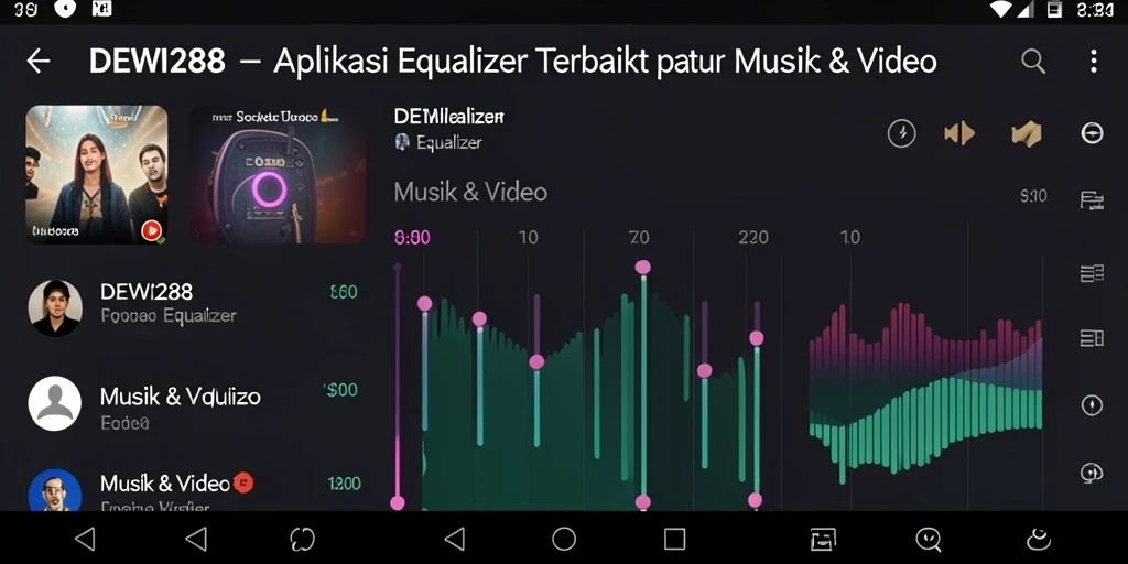 Antarmuka DEWI288 menampilkan kontrol Equalizer yang mudah digunakan.