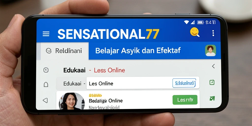 Antarmuka SENSATIONAL77 yang menarik dan fungsional untuk Les Online.