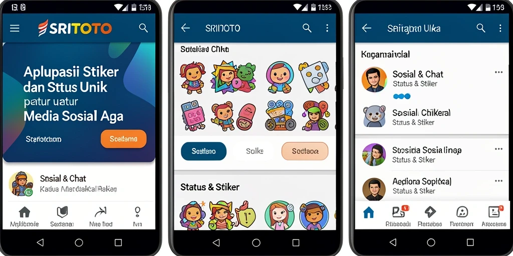Tampilan antarmuka SRITOTO dengan pilihan stiker menarik.